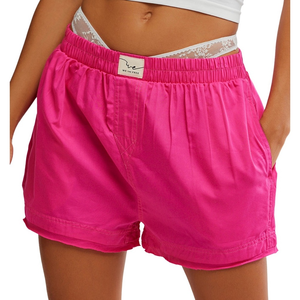 Free People Day To Day Solid Boxers, Women’s Size MEDIUM‎